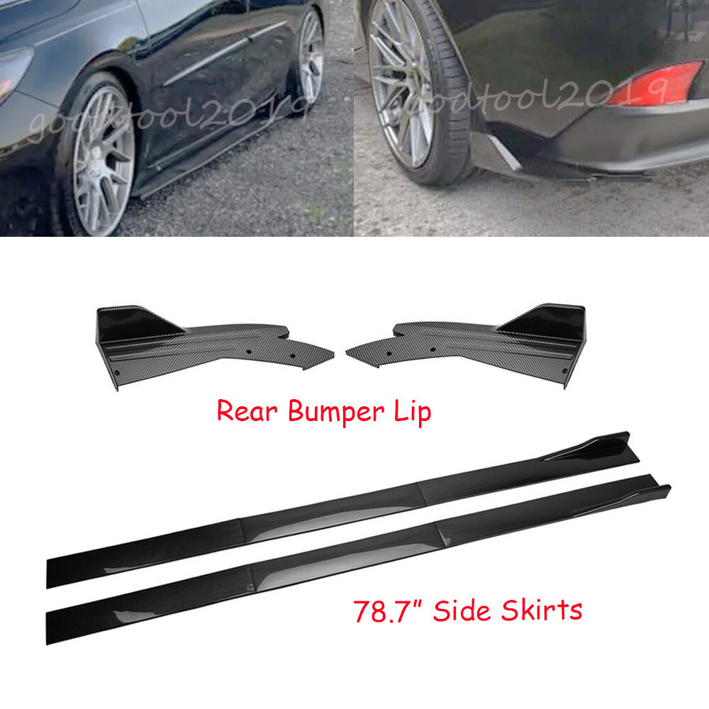 Carbon Fiber Side Skirts & Rear Lip Spoiler Kit for Nissan Altima