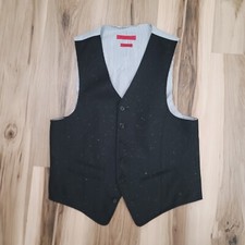 John Varvatos USA Vest Waistcoat Small Mens Black Suit Sleeveless Formal