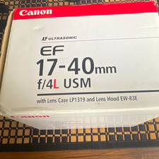 Canon EF 17-40mm f/4L USM Zoom Lens AF/MF Caps Case. NO Hood.