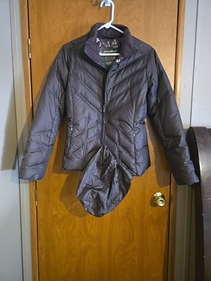 Eddie Bauer Down Jacket Womens XS Brown Premium Goose Puffer Quilted Warm Winter