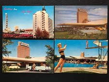 4 Hotel Sahara Las Vegas Nevada postcards all posted