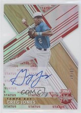 2019 Panini Elite Extra Edition Status Red Die-Cut 48/50 Greg Jones Auto 03j5