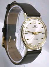 Orologio meccanico vintage anni 60 Concerta 17 Jewel placca oro da uomo 33 mm Cal Ronda 213