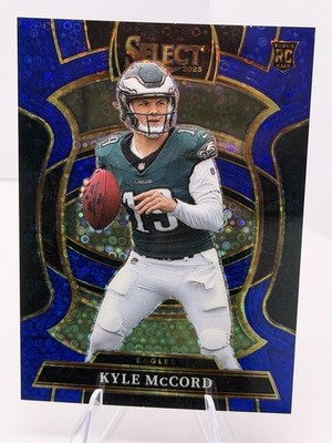 2025 Panini Select Kyle McCord Eagles Rookie QB  Prizm Blue Disco #91 /25