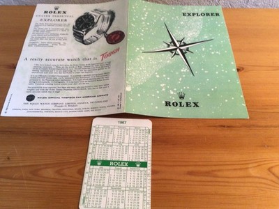 ROLEX AUSSTATTUNG FÜR EXPLORER 1016 MIT BOOKLET UND KALENDER