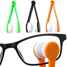 Microfiber Sunglass Cleaning Clips Portable Eyeglass Cleaner Set Soft Brush Tool