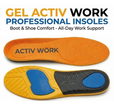 Einlegesohlen Gel Activ Arbeit Profi Einlegesohlen Stiefel Schuh Komfort Pads Small Large