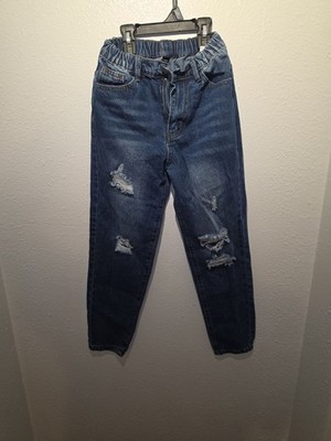 SHEIN Boys Skinny Black Jeans Size 10Y Denim Button Zip Pockets