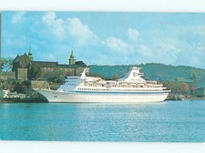 Pre-1980 BOAT SCENE Royal Caribbean Cruise Line Ship Boat : clearance AF3845@