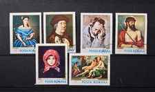 ROMANIA 1968 PAINTINGS complete set of 6 stamps, Used CTO (LotPK133)