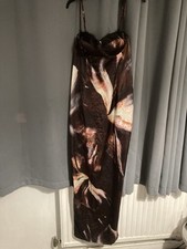 Size 16 Prettylittlething Lace Trim Maxi Dress 