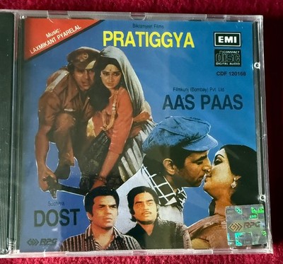 RARE Bollywood CD - PRATIGGYA / DOST / AAS PAAS - EMI UK Made - NEW SEALED Soun