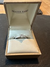 18ct white gold .4 heart shaped diamond ring