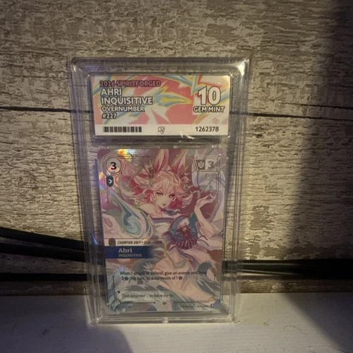 2026 Spiritforged Ahri Inquisitive #227 Foil ACE Gem Mint 10 League of Legends