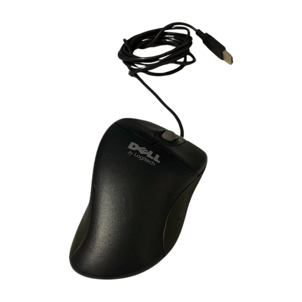 Dell Logitech M-BA47 Ergonomic Wired Scroll Wheel Black Mouse USB - Image 4 of 4