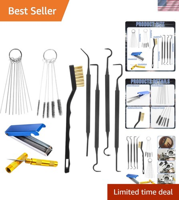 #ad 9Pcs Carburetor Cleaning Tool Carb Jet Cleaning Kit amp; Welding Tip Cleaner wi... $23.86