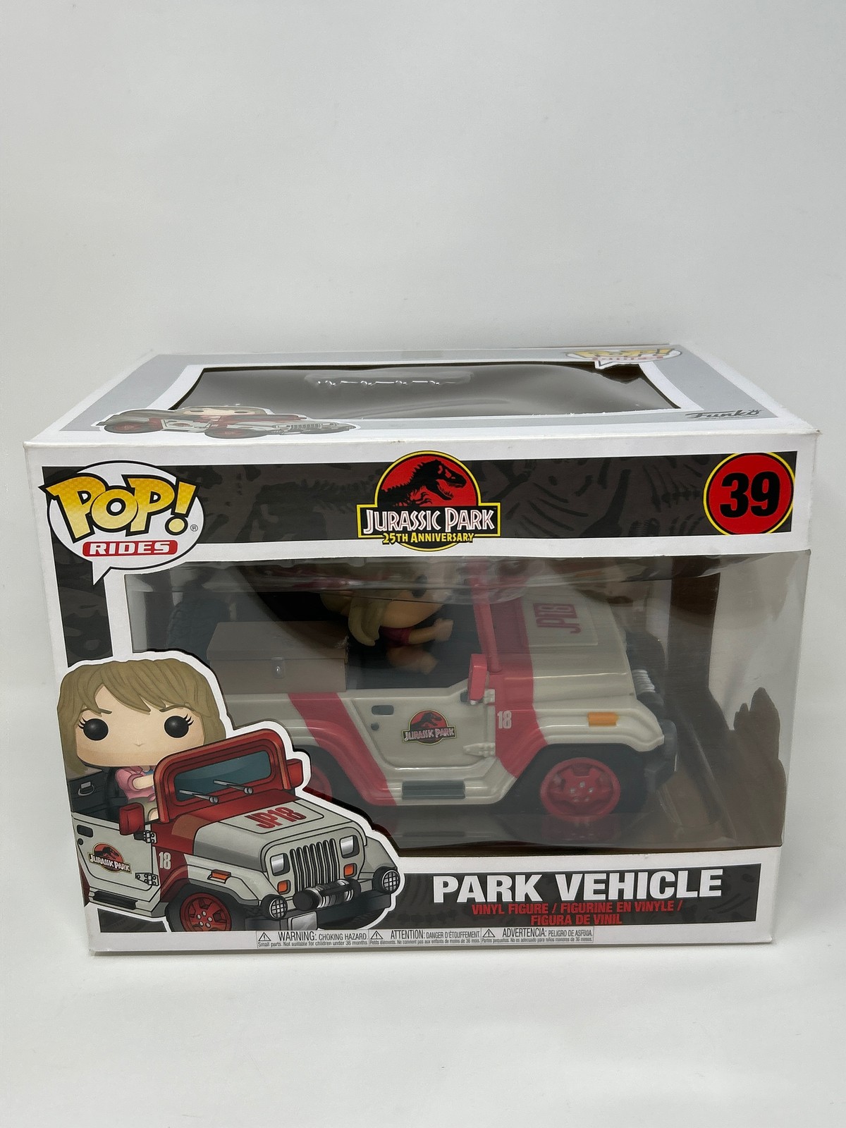 Funko Pop! Movies Jurassic Park Ellie Sattler With Jeep #39 Damaged Box