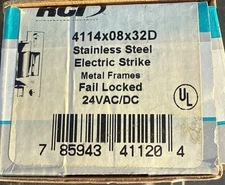 RCI 4114 O8X32D Centerline Electric Strike Fail-Secure 24VAC/VDC Stainless Steel