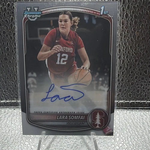 Topps 2025-26 Bowman Chrome Basketball Lara Somfai 1st Bowman Auto #CPA-LS