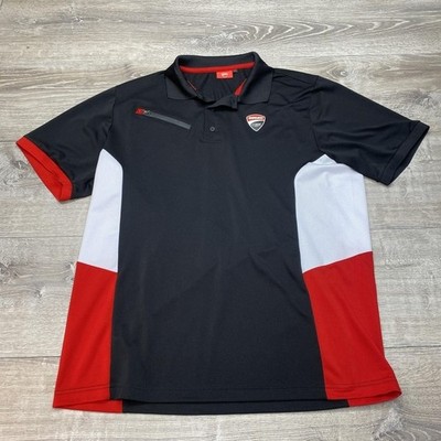 Ducati Corse Shirt Polo Mens XL Black Grand Prix Motorcycle MotoGP Racing