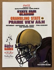 Prairie View A&M Football State Fair Classic Program Vs Grambling St 9-30-2000