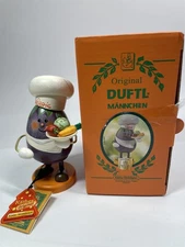 Kathe Wohlfahrt Duftl Mannchen Veggie Chef Smoker Figure w/Box Germany