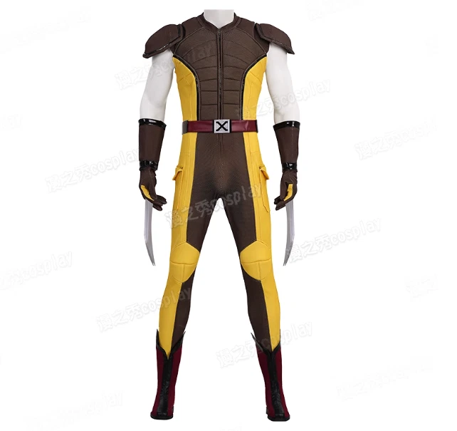 Костюм росомахи Deadpool & Wolverine мужской коричневый версия Комбинезон для косплея на Хэллоуин - Изображение 4 из 4
