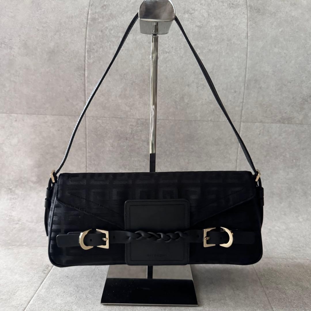 GIVENCHY Logo Pattern Leather Canvas Shoulder Bag… - image 16