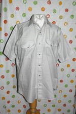RUDDOCK WESTERN pearl snap MENS L 16 1/2 COWBOY SS SHIRT ROCKABILLY EUC