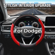 For 2009-2012 Dodge Ram 1500 2500 3500- Leather Wrap Steering Wheel Cover