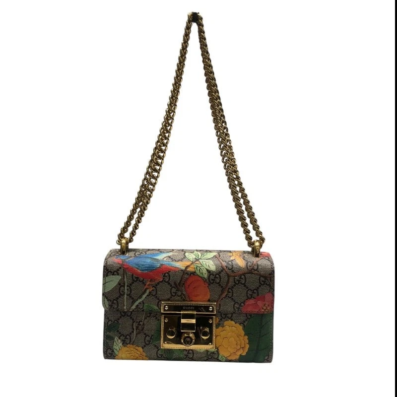 GUCCI Cadenas Chaîne Épaule 409487 Marron GD Hardware GGFlora #2174