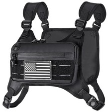 Running Vest for Men with Reflective Back, Water Resistant Running Chest Pack...