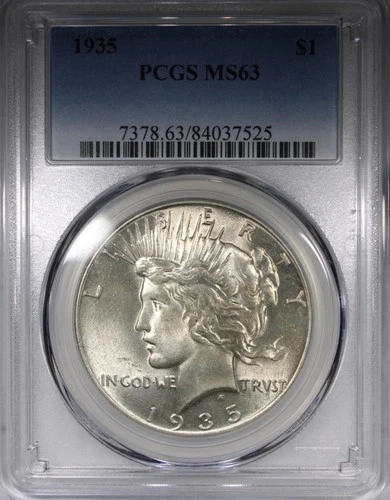 1935-P Peace Dollar PCGS MS63 Better Date $1