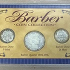 Barber 3 Coin Collection 1900 P Dime, 1907 D Dime and 1900 P Quarter