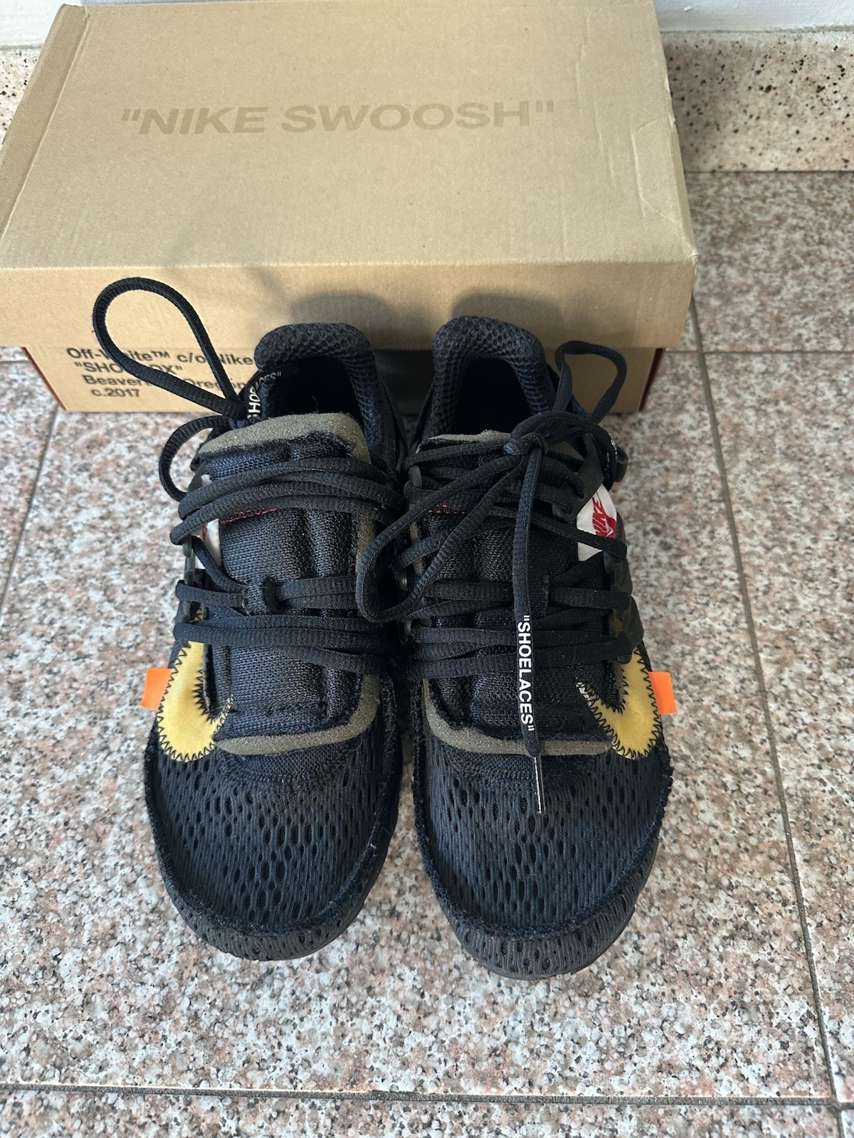 OFF WHITE X NIKE Nike Air Presto x Off White Low Black AA3830 002 Uomo Taglia 4M 5.5W