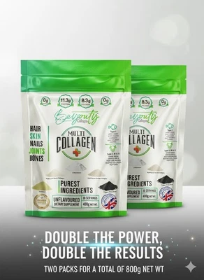 BEYOUTY COLLAGEN+ Bovine & Marine Multi Collagen Protein Powder Hair, Skin, Nails, Joints 800G