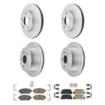 For Toyota Camry 05-06 AmeriPRO Plain Front & Rear Brake Kit w Ceramic Pads