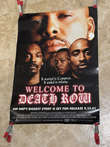 VTG Welcome To Death Row Promo Poster Rare Rap Biggie Tupac Snoop Dr Dre OG 2001