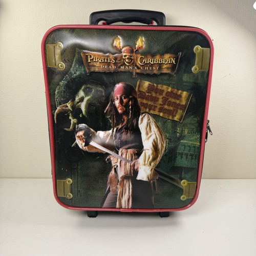 Disney Store Pirates Of The Caribbean Dead Man's Chest Rolling Suitcase Luggage - Picture 1 of 22