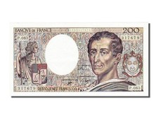 [#100416] Banknote, France, 200 Francs, 200 F 1981-1994   Montesquieu  , 1990, U