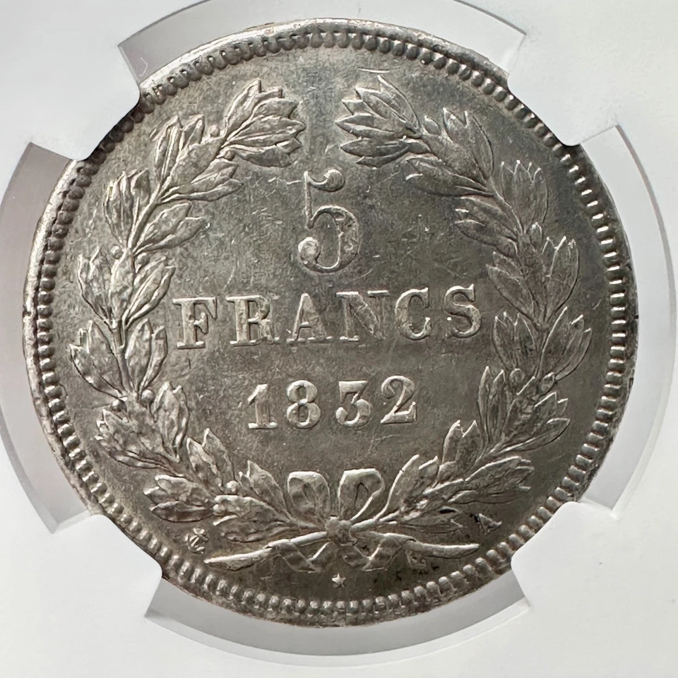 1832-A France 5 Francs, Louis-Philippe I - SILVER COIN NGC AU DETAILS 1ST DATE - Image 4 of 4
