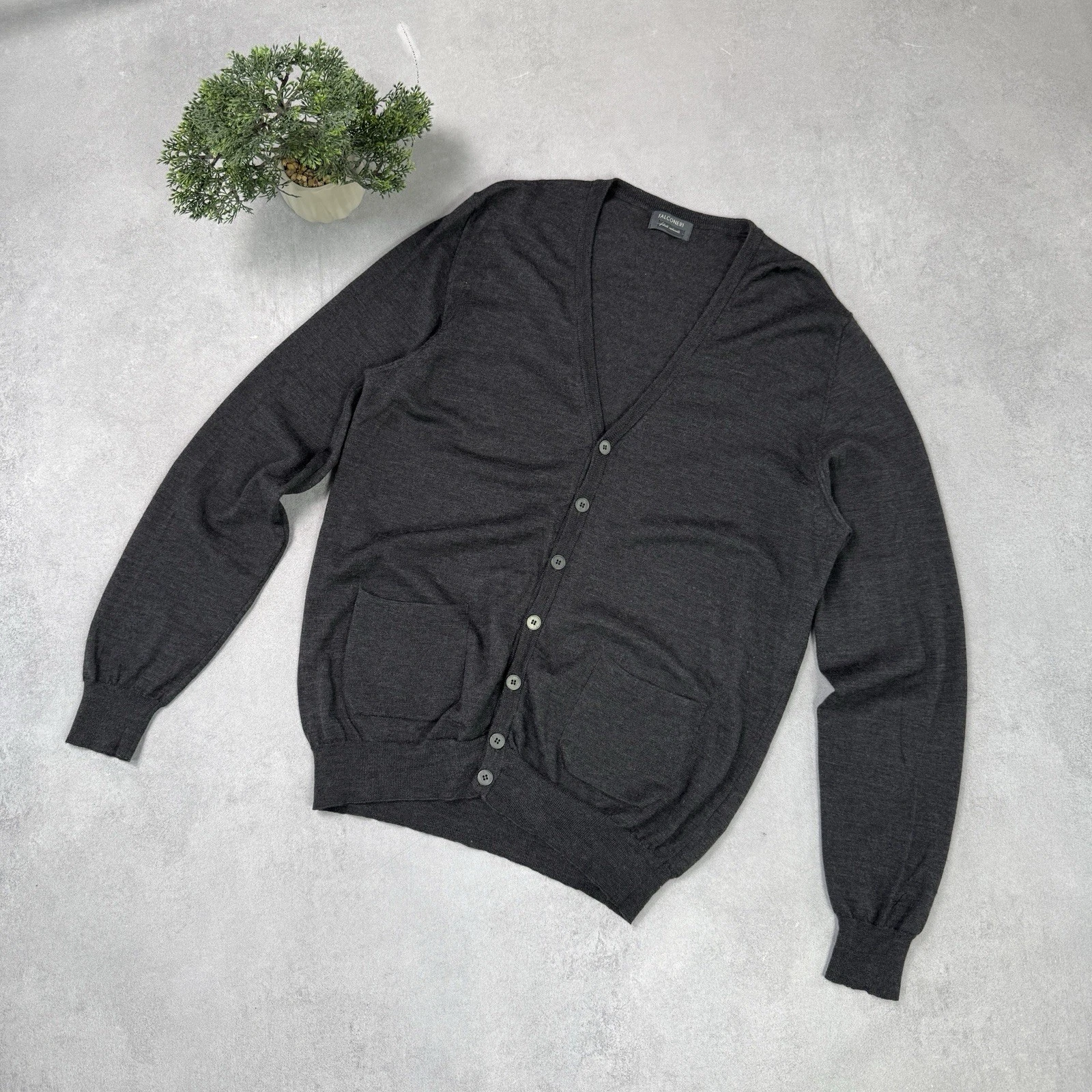 Falconeri Men Wool Cardigan Size 54 Grey
Opens in a new window or tab