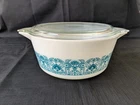 VINTAGE PYREX BLUE HORIZON 475-B 2.5 QT  CASSEROLE W/ 475-C LID
