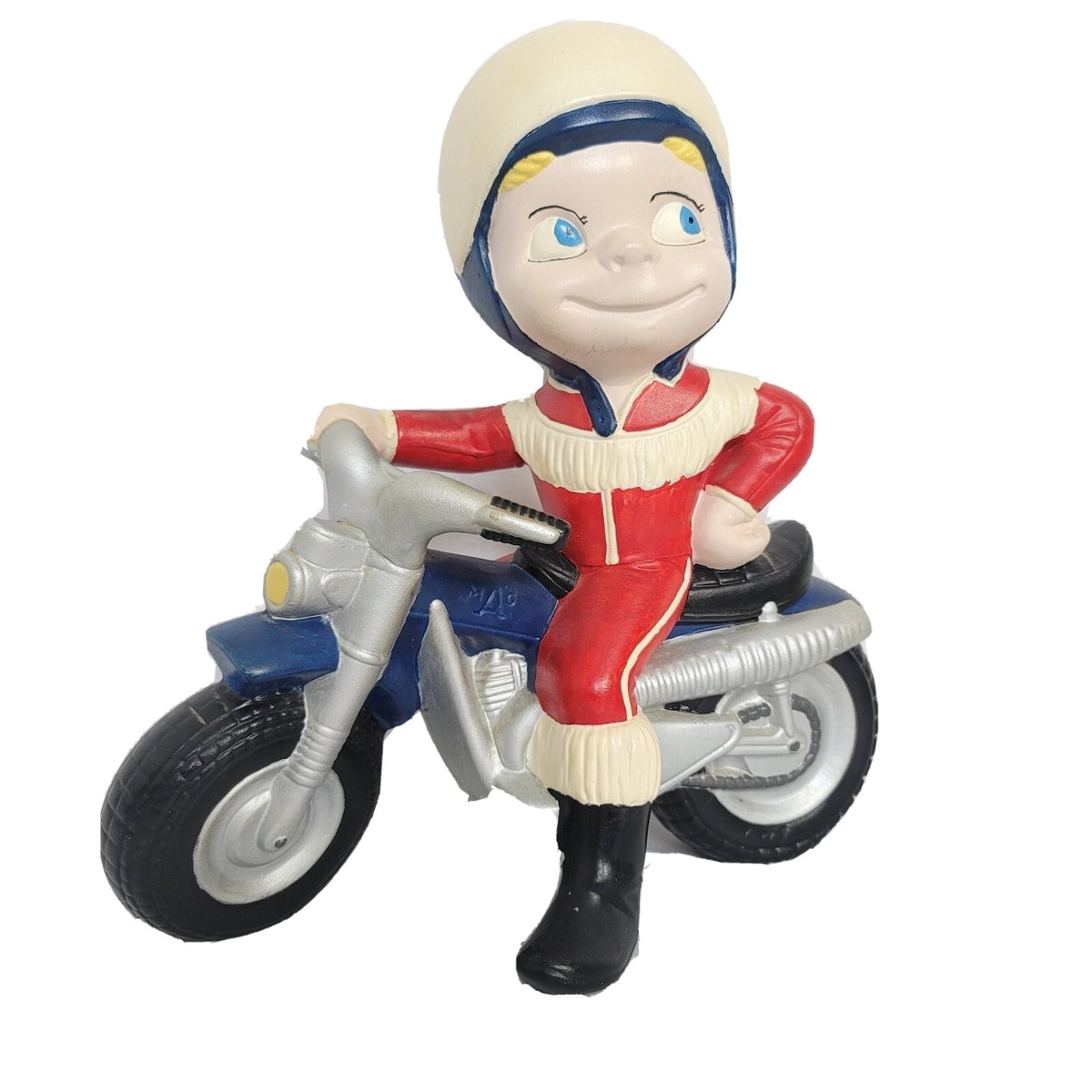 Vintage Atlantic Mold Company Ceramic Boy MAC Riding Motorcycle