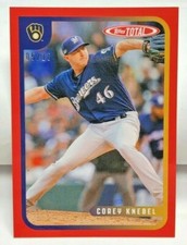 Corey Knebel 2020 Topps Total #491 - RED Parallel #'d 5/10 - MILWAUKEE BREWERS