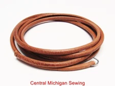 Leather Treadle Belt 72" x 3/16" With Hook - Works with Most Home Treadles