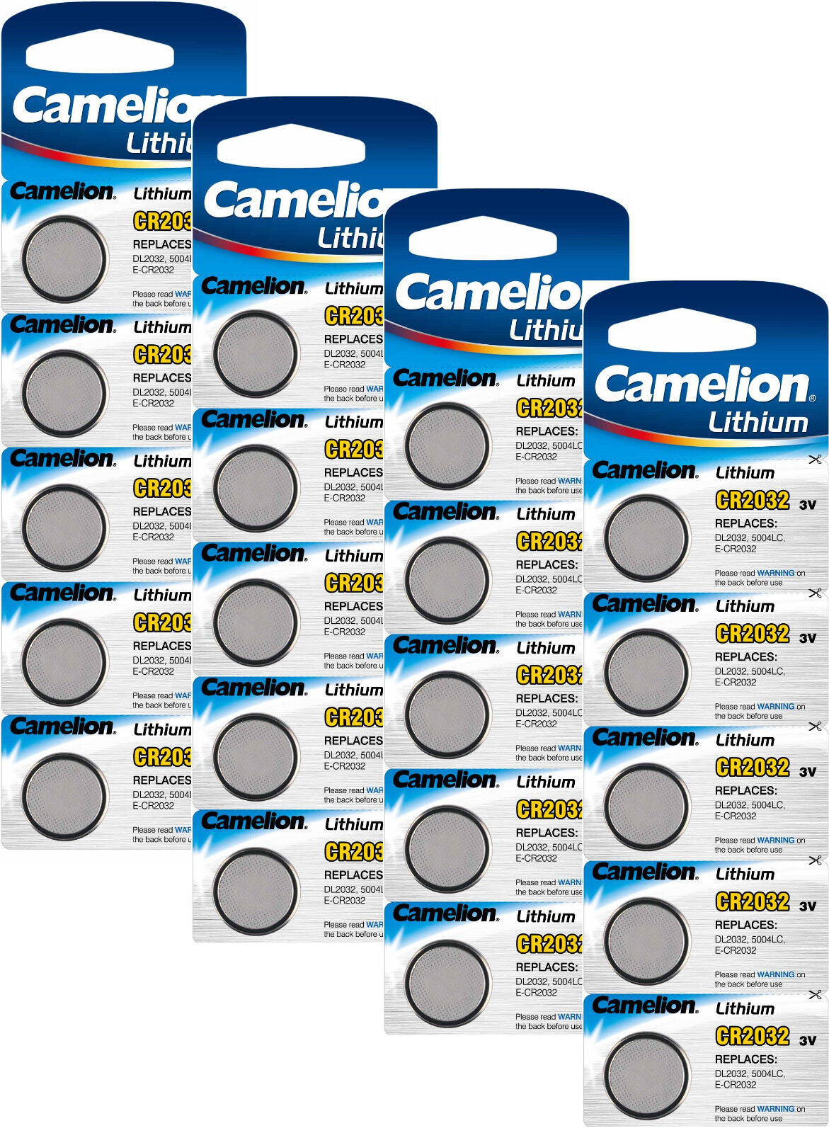 Thumbnail - 20 Stk Cr2032 Knopfzellen Uhrenbatterien Knopf Zellen Lithium Camelion