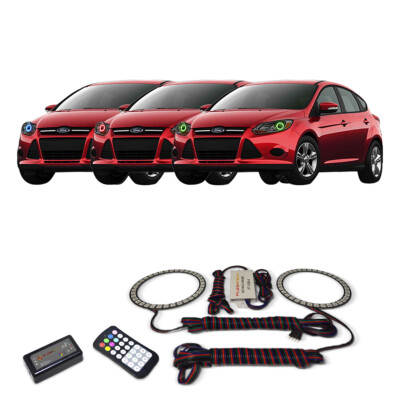 RGB Multi Color Angel Eye Headlight Halo kit for Ford Focus 12-15