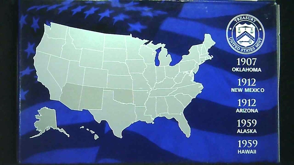 2008-S US Proof State Quarter Mint Set 5 Coins GDC Proof CN CLAD 21loct1002-5 - Image 2 of 4