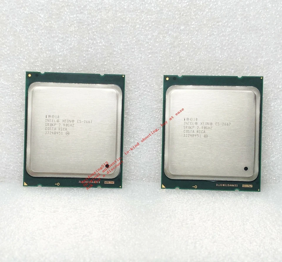 a pair Intel E5-2667 (SR0KP) 2.9GHz /15MB / QPI 8GT/s 2011 Server Processor - Image 4 of 4